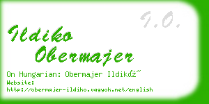 ildiko obermajer business card